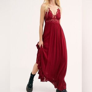 Adela Maxi Slip Lace Dress by FP One/Free People L